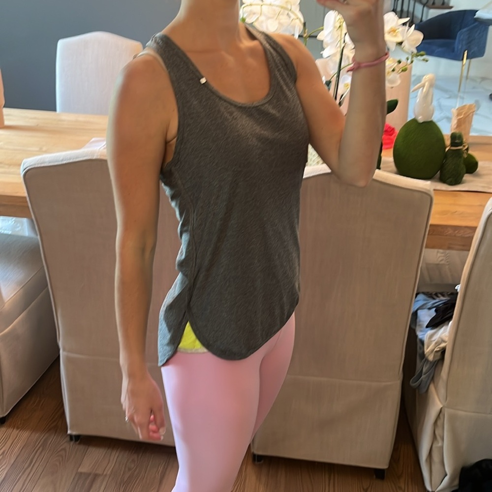 Marika Gray Relaxed Backless Training Tank - Size Medium